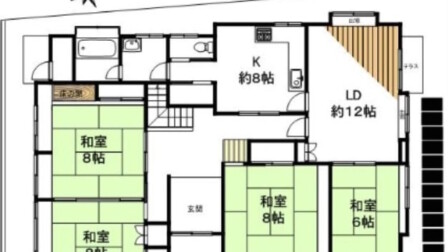 間取り図です。 湘南かたせ家の間取り図