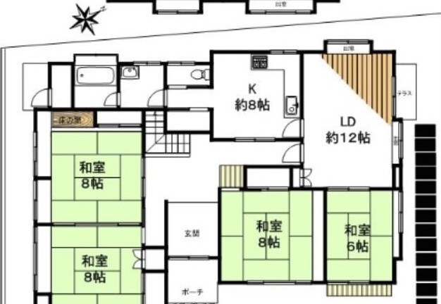 間取り図です。 湘南かたせ家の間取り図